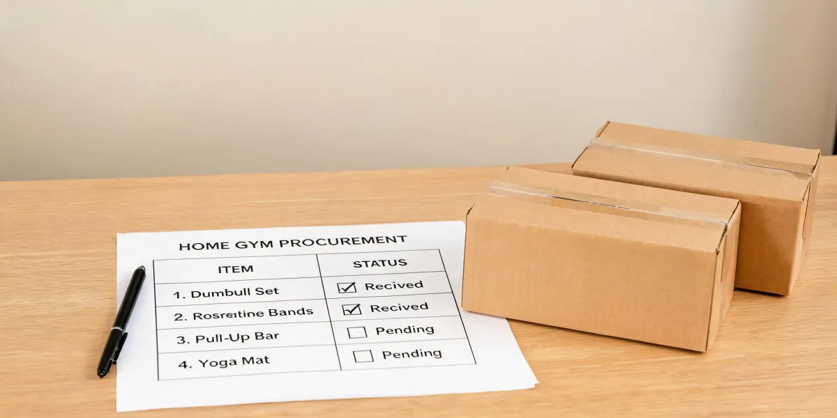 Home gym procurement specification worksheet
